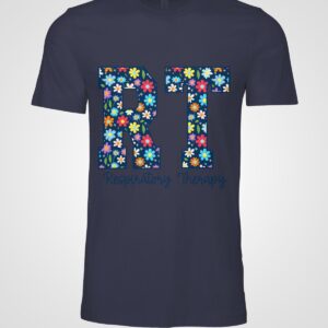 Floral "RT" Respiratory Therapy Graphic T-Shirt